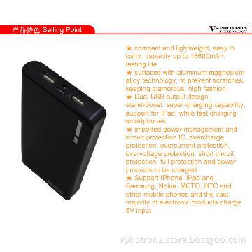 high capacity power bank 15600mah